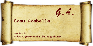 Grau Arabella névjegykártya